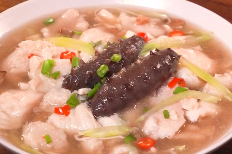 鮮香海參魚片湯